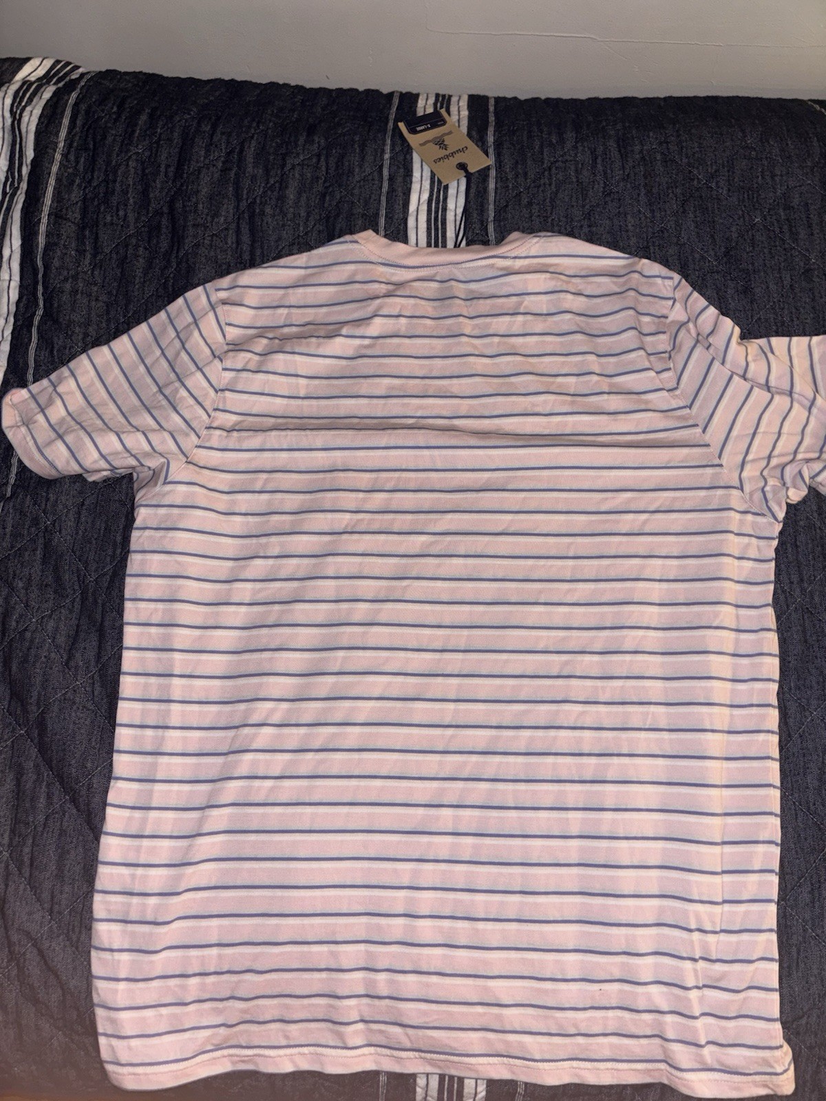 Chubbies Men’s XL Pink/Blue/White Striped Pocket Crew Neck Short Sleeve Tee