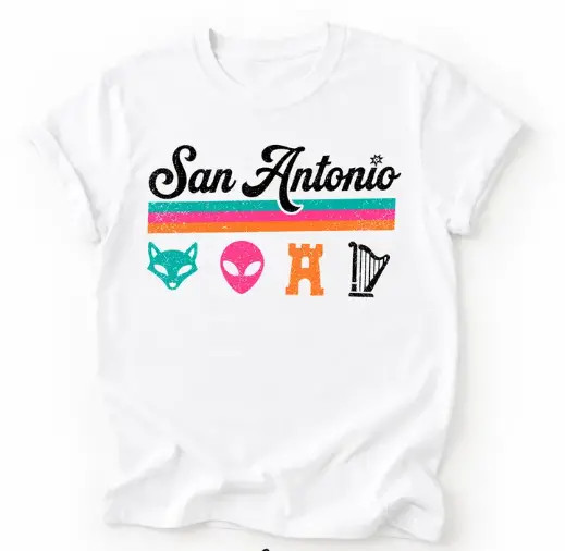 San Antonio Fox Alien Castle Harper Shirt, Retro Texas Basketball Tee