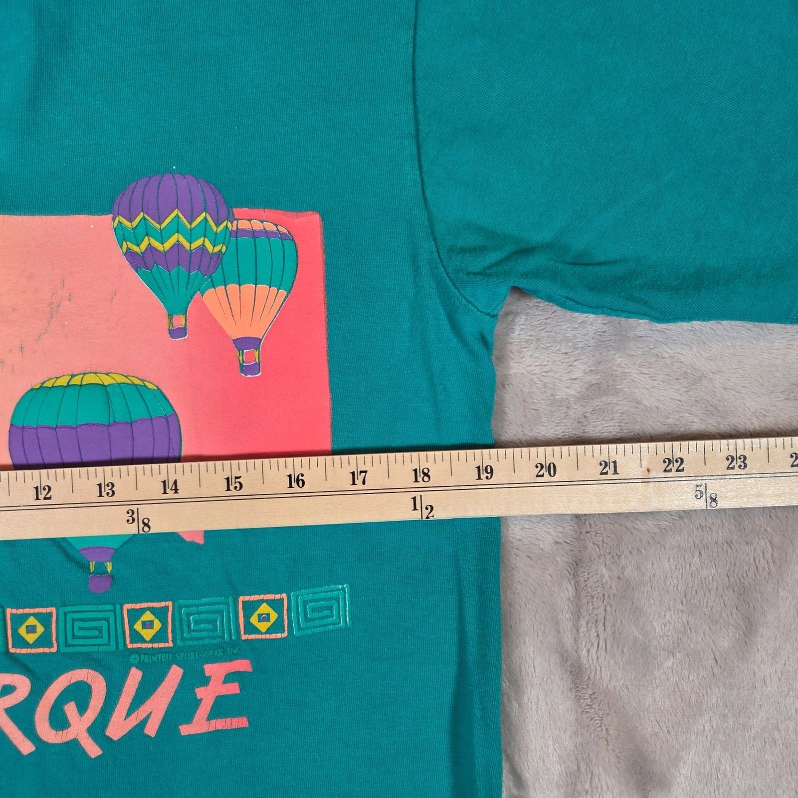 Vintage 90s Oneita Power-T Albuquerque Hot Air Balloon T Shirt L Single Stitch