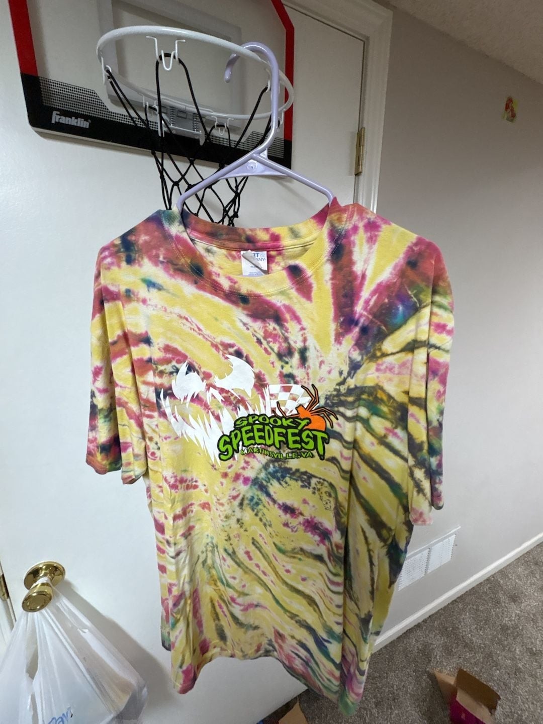 Port & Company Spooky Speedfest Martinsville VA Tie-Dye T-Shirt