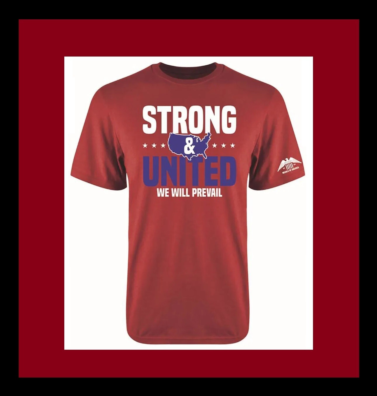 STRONG & UNITED-NEXT LEVEL APPAREL 100% COTTON S-SLEEVE MILITARY/VET T-SHIRT XL