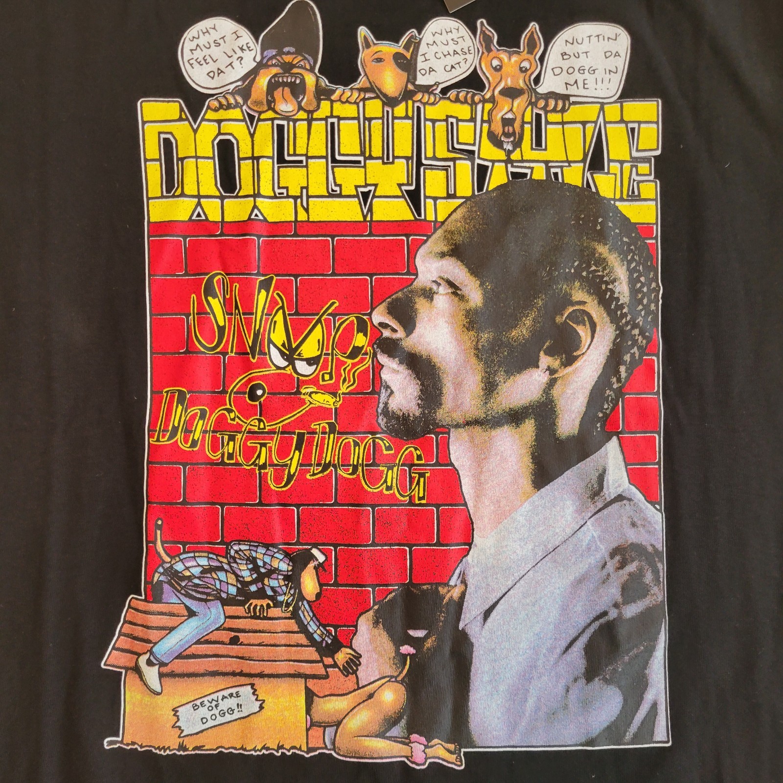 Rare Snoop Dogg Doggy Style Shirt by Death Row Records / L / Black Graphic Tee