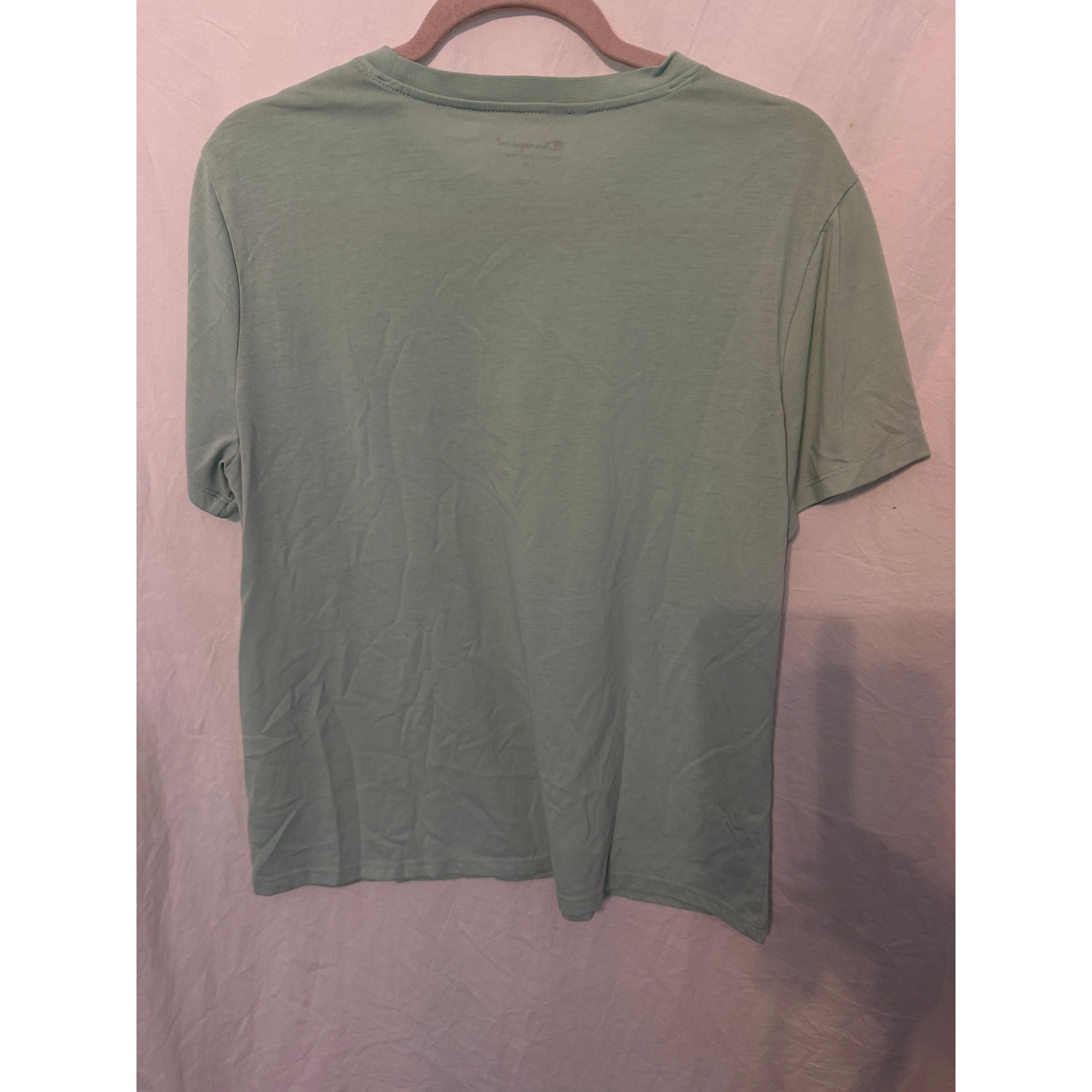 Champion Authentic Athleticwear Mint Green Graphic T-Shirt Mens Large L Logo Tee