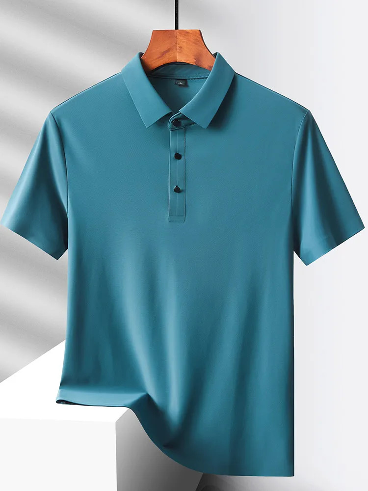 Men Summer Ice Silk Quick Dry Polo Shirt Casual Office Golf Top Tee Tshirt Gift