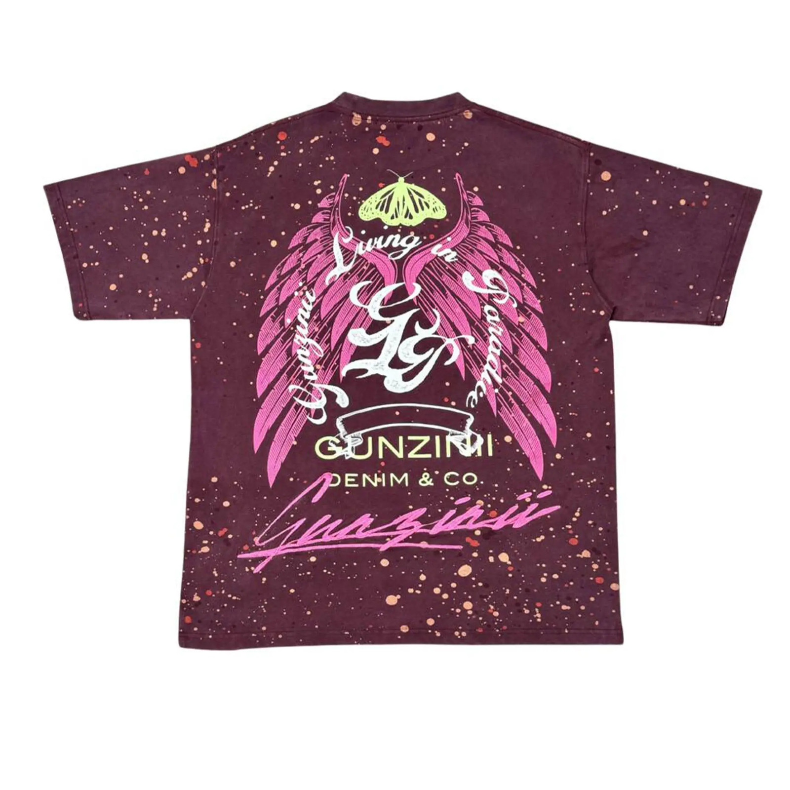 Gunzinii Men Living In Paradise Tee (Burgundy)