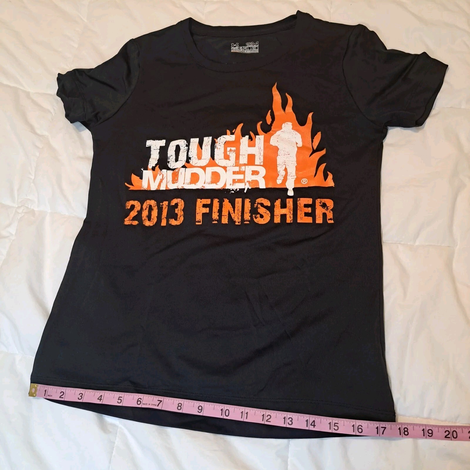 Under Armour Tough Mudder 2013 Finisher Heat Gear Black Size Small Semi Fitted