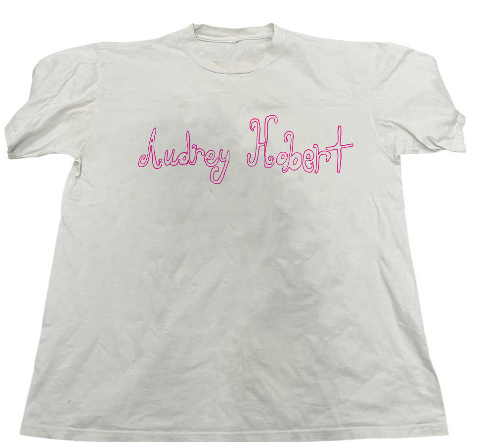 Audrey Hobert Logo White Cotton Shirt Full size S-5XL L332
