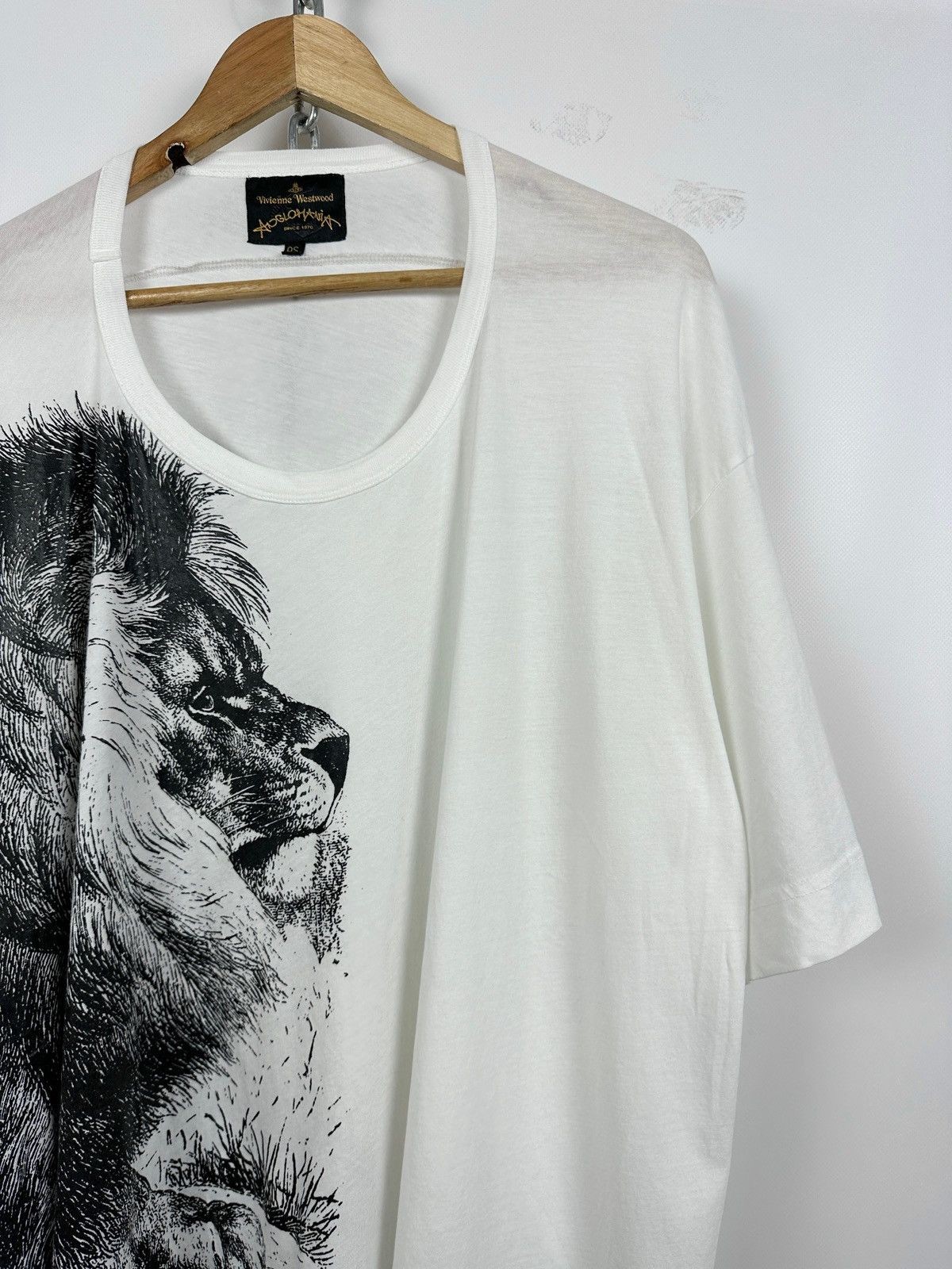 Vivienne Westwood Anglomania Graphic Lion Orb White T-Shirt Size OS