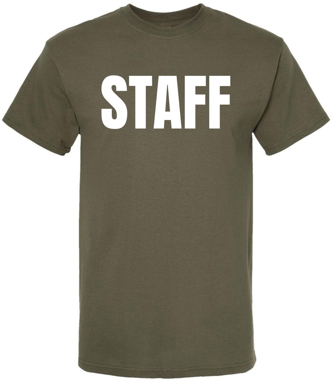 Staff T Shirt Printed Work Uniform Crewneck Tee Event Security Team Shirt