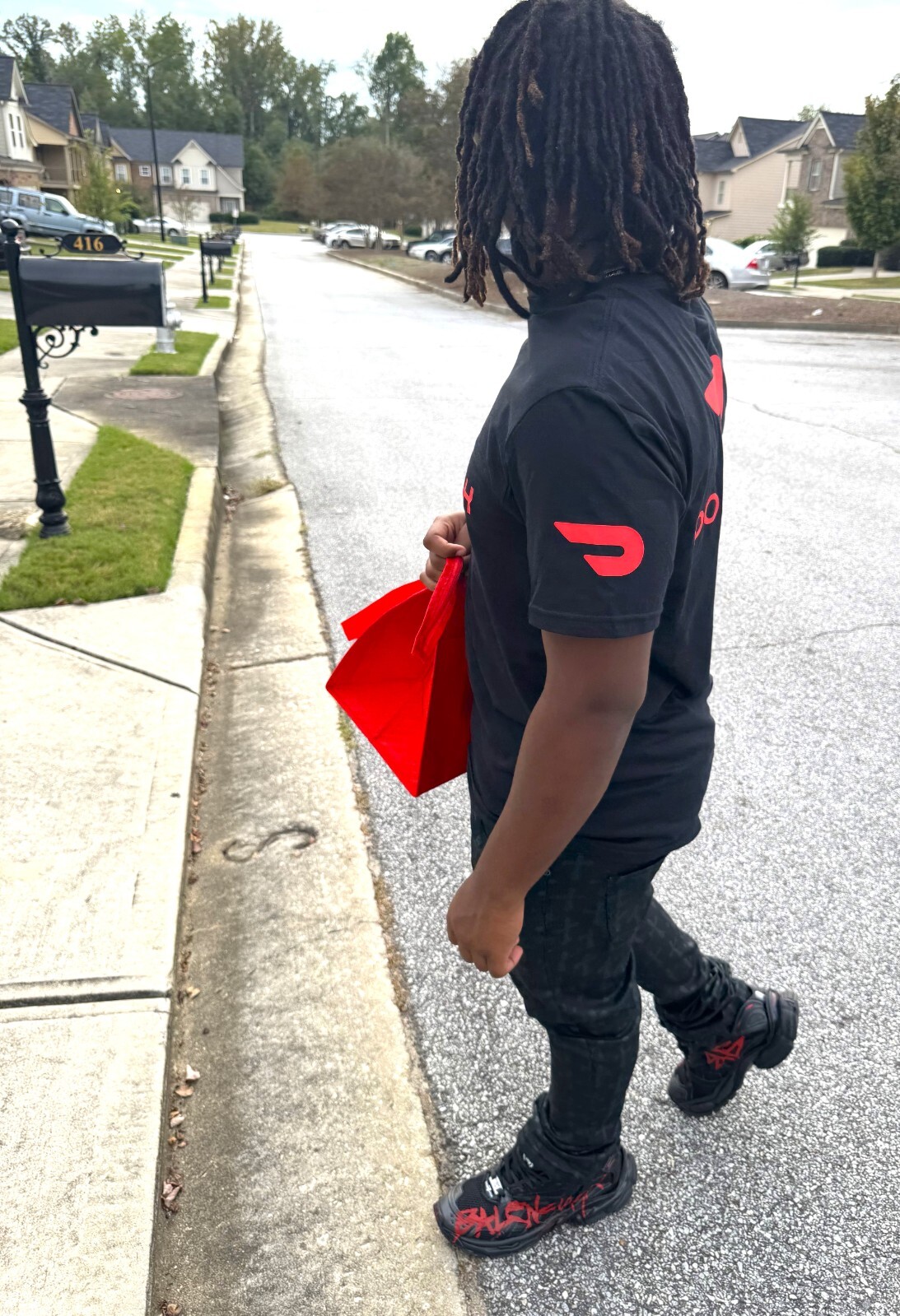 Reflective Tshirt DoorDash or Flex Delivery Driver Red Blue Black Door Dash
