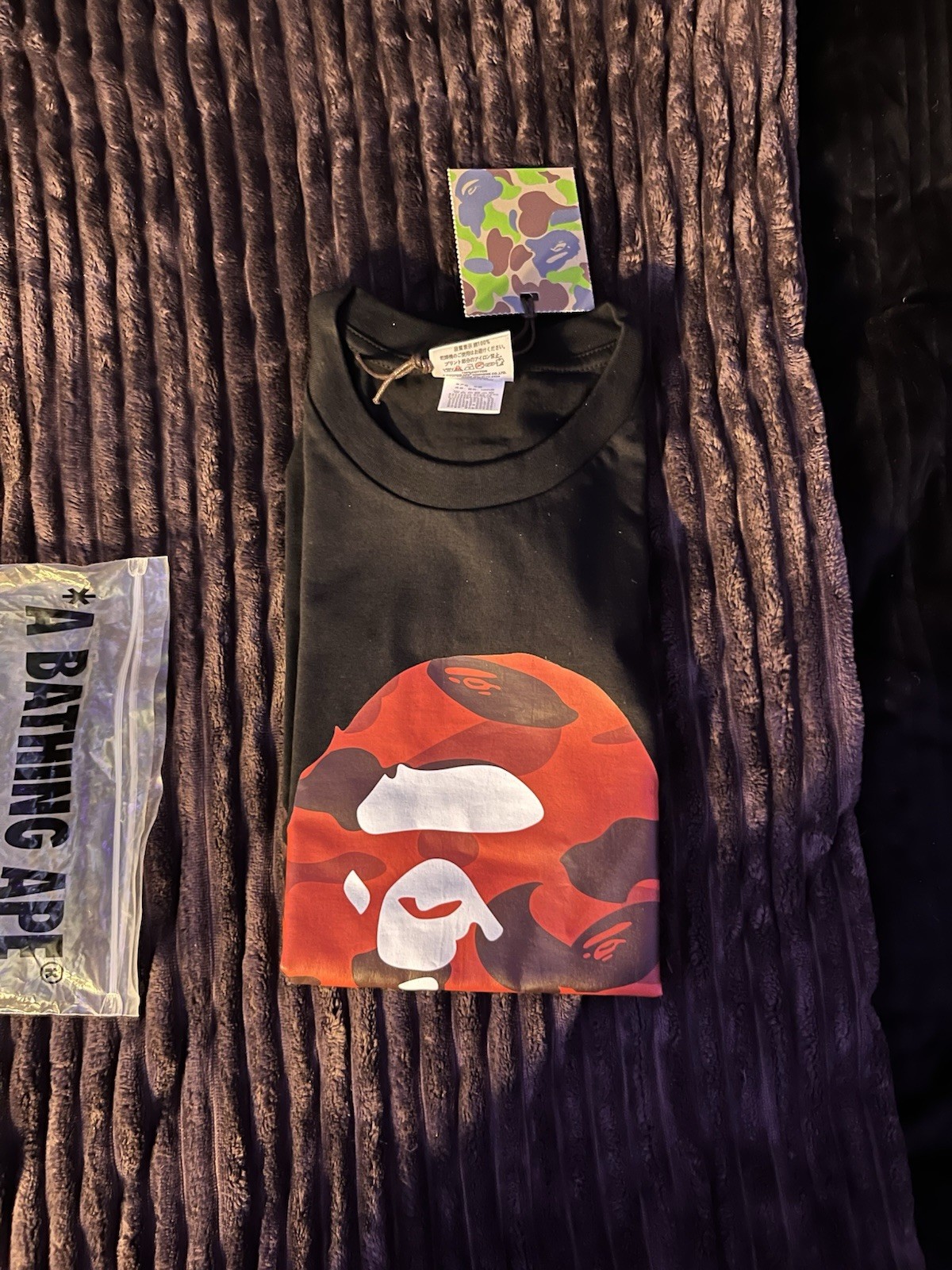 A Bathing Ape BAPE Black Ape Head Graphic Print Crew Neck T-Shirt Men’s S