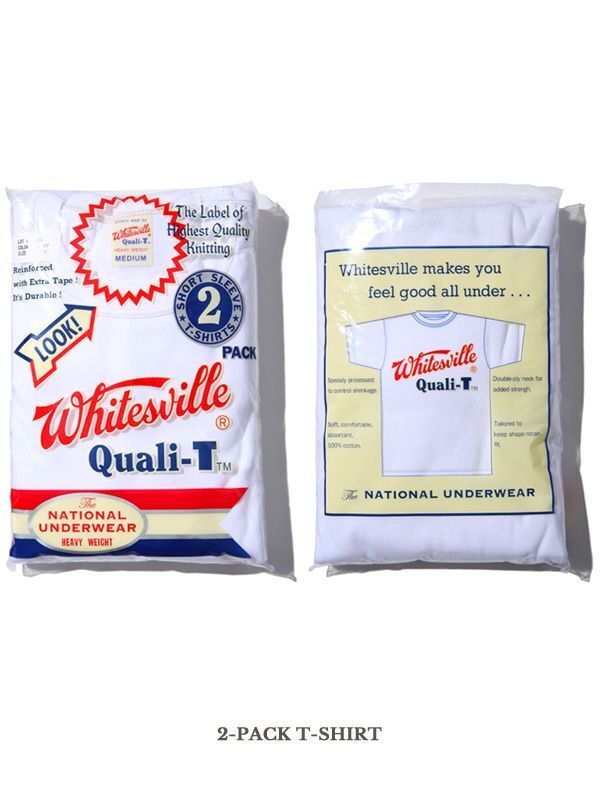 WHITESVILLE T-SHIRT WV73544 2-PACK White Shipping Fedex or DHL Fast ship