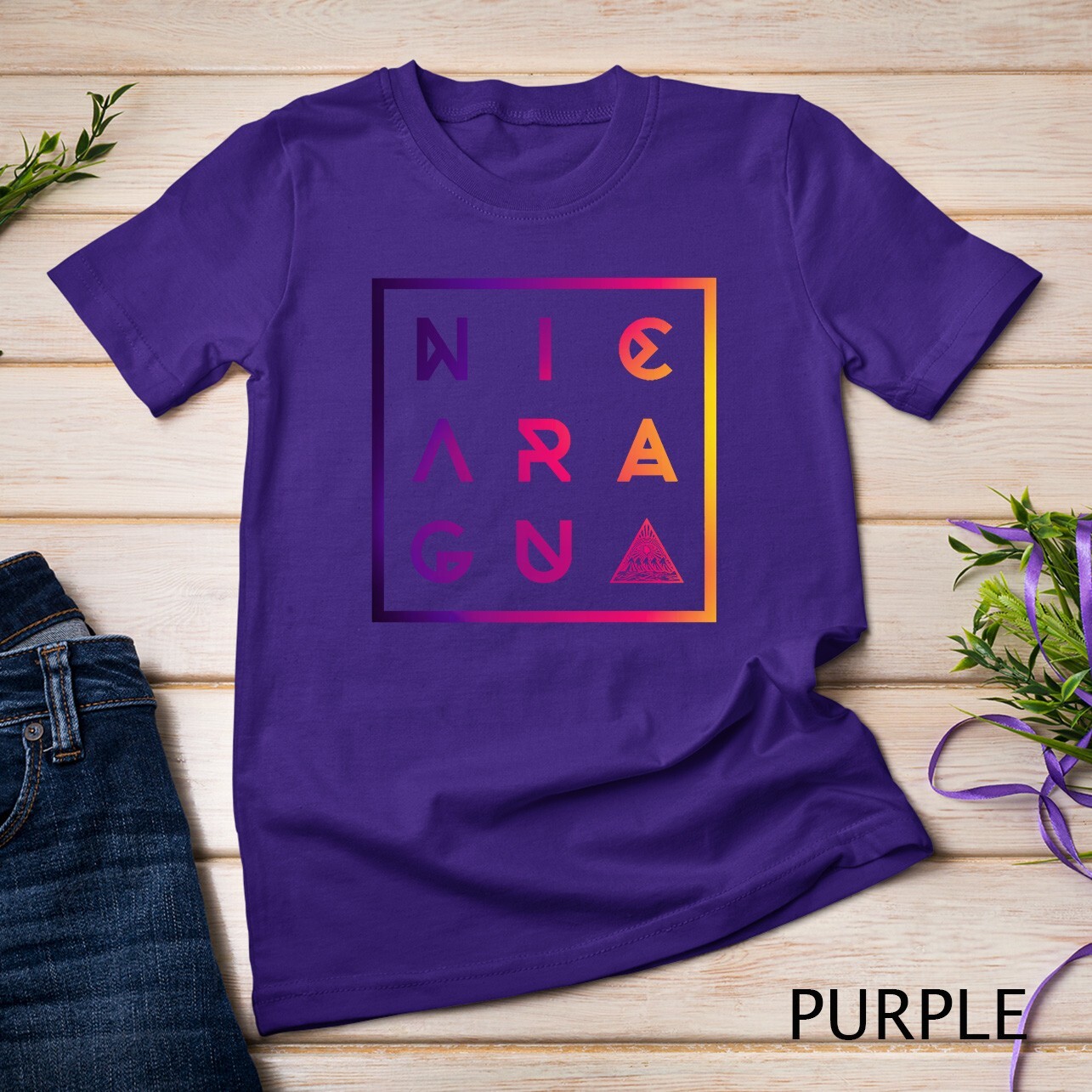 Colorful Geometric Nicaragua Premium T-Shirt Unisex T-shirt