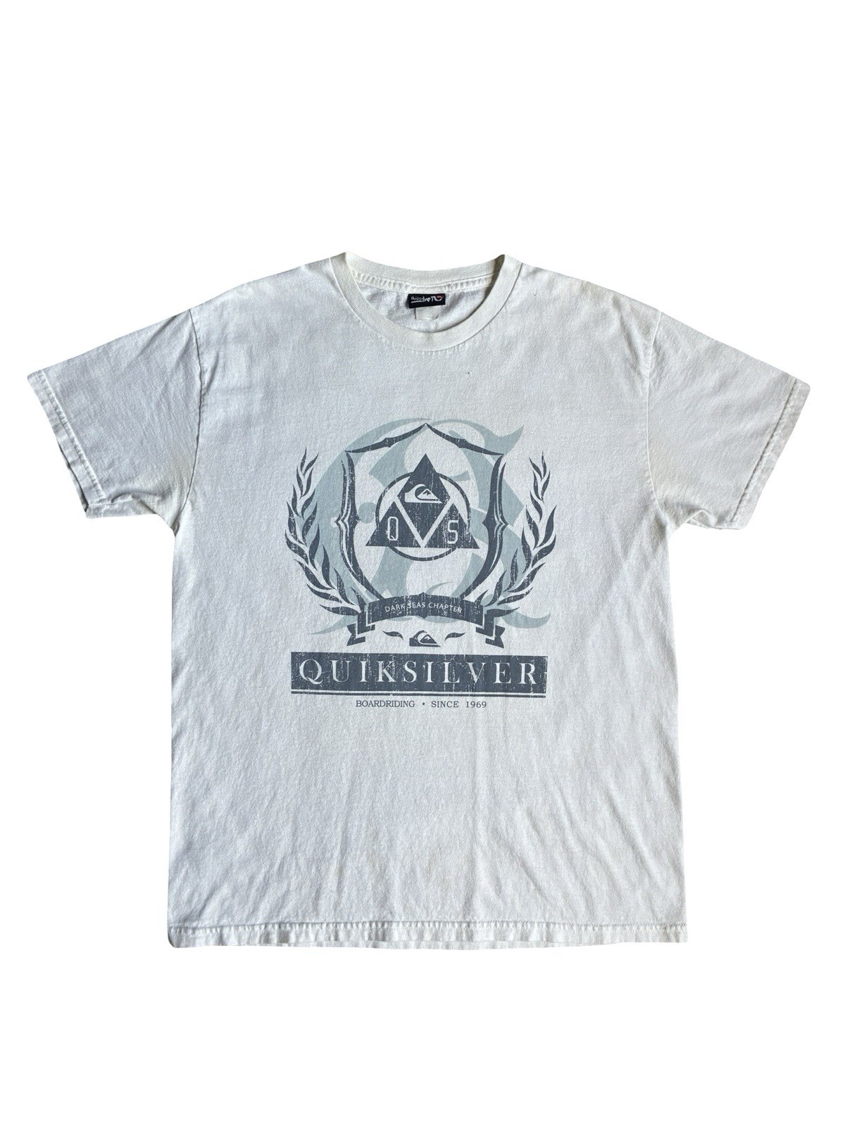 Vintage Y2K Quicksilver Graphic Short Sleeved Surf T-Shirt Size L