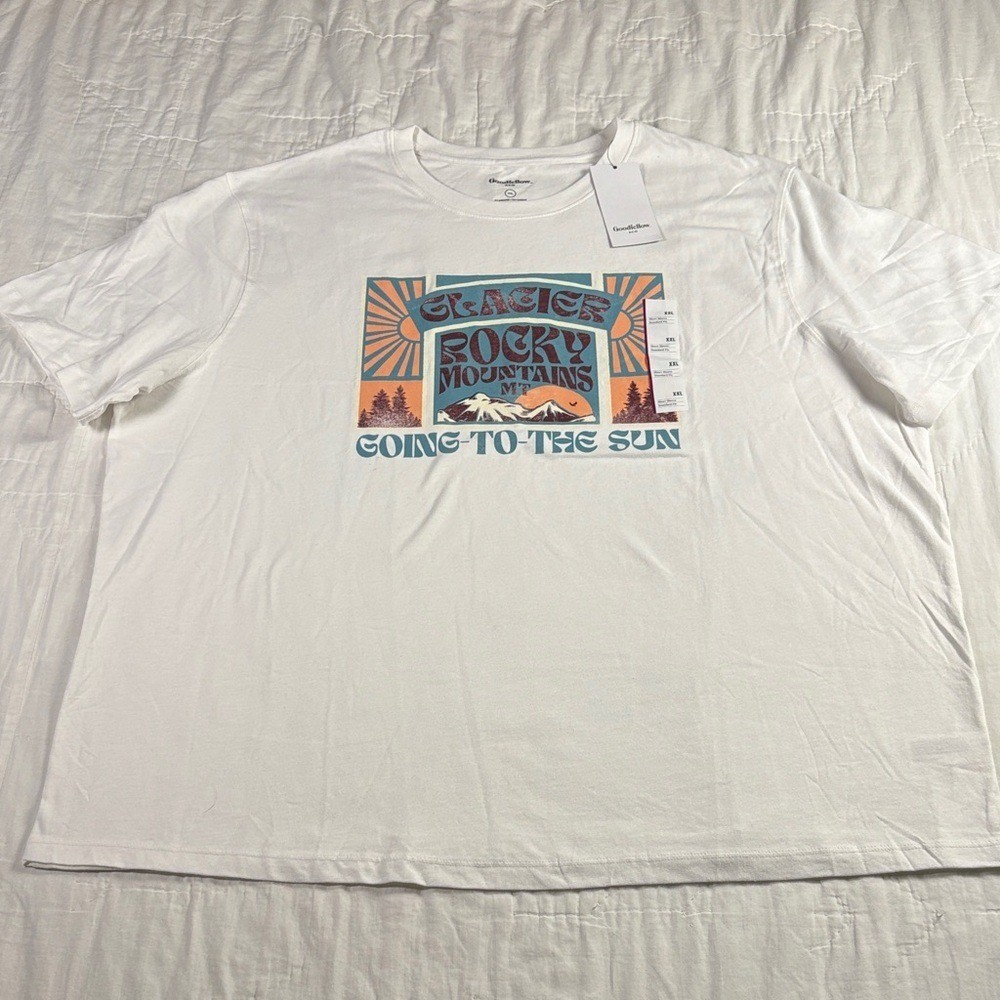 Glacier Rocky Mountains Mt Graphic T-Shirt XXL NWT