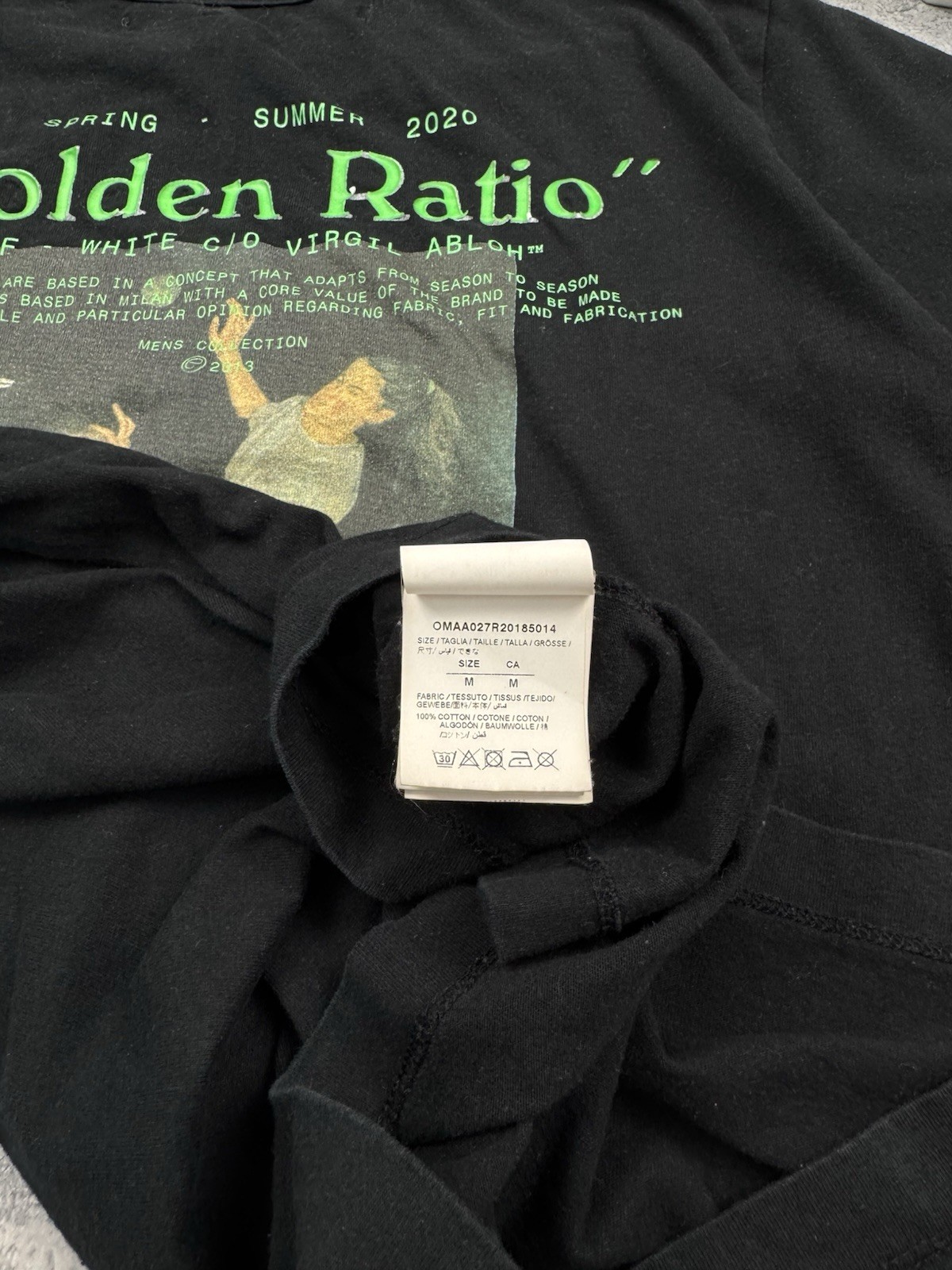 Off-White “Golden Ratio” Pascal Skeleton Graphic Black T-Shirt
