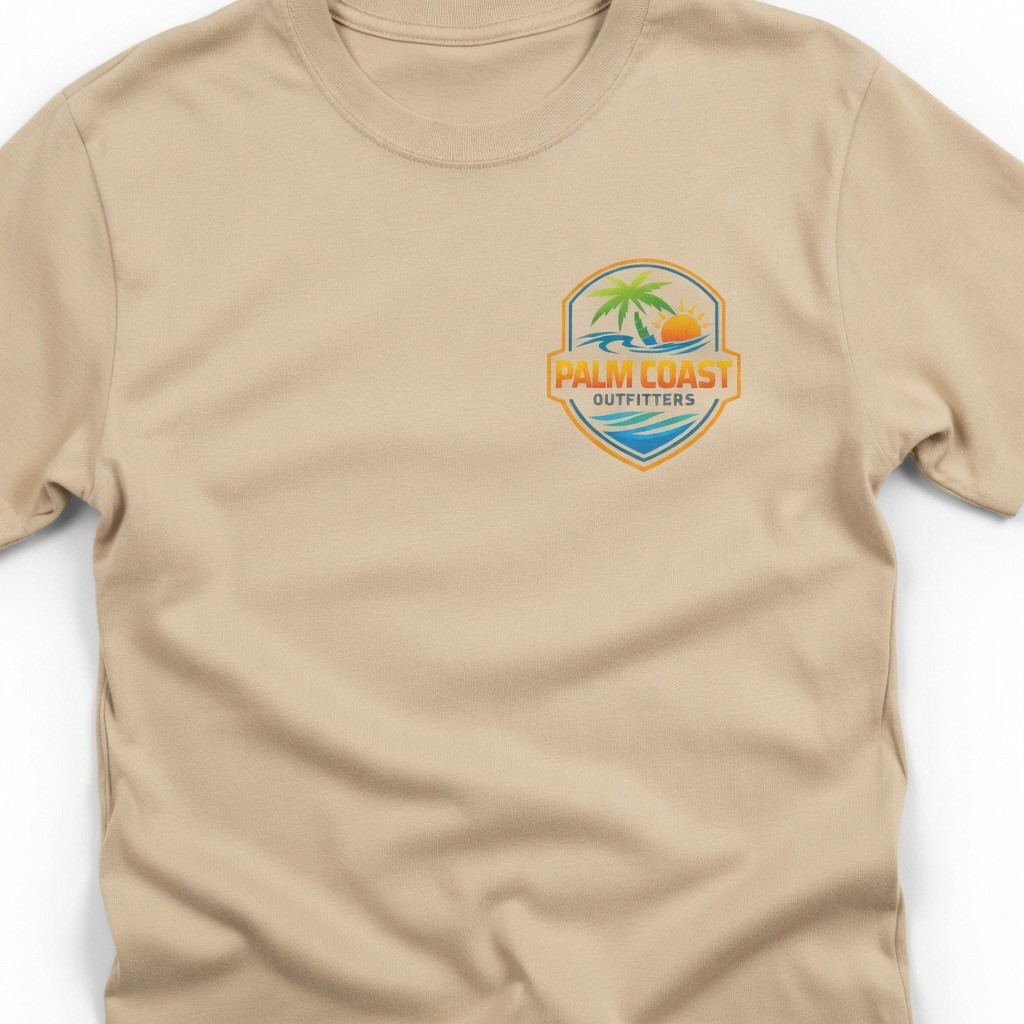 Palm Coast Florida Sand Color Next Level T-Shirt Size Large-Limited Edition