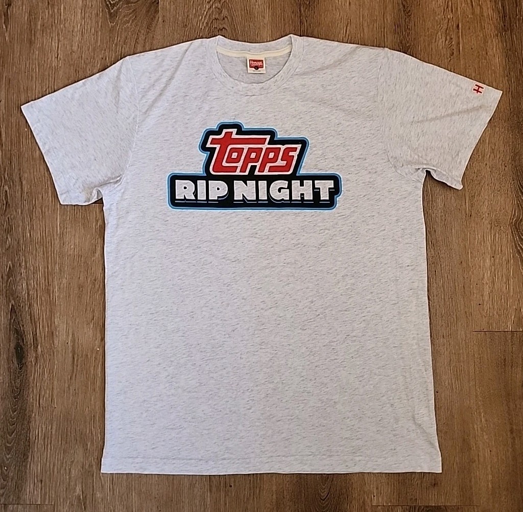 Topps Rip Night Men’s White New Print Short Sleeve T-Shirt Large L Homage