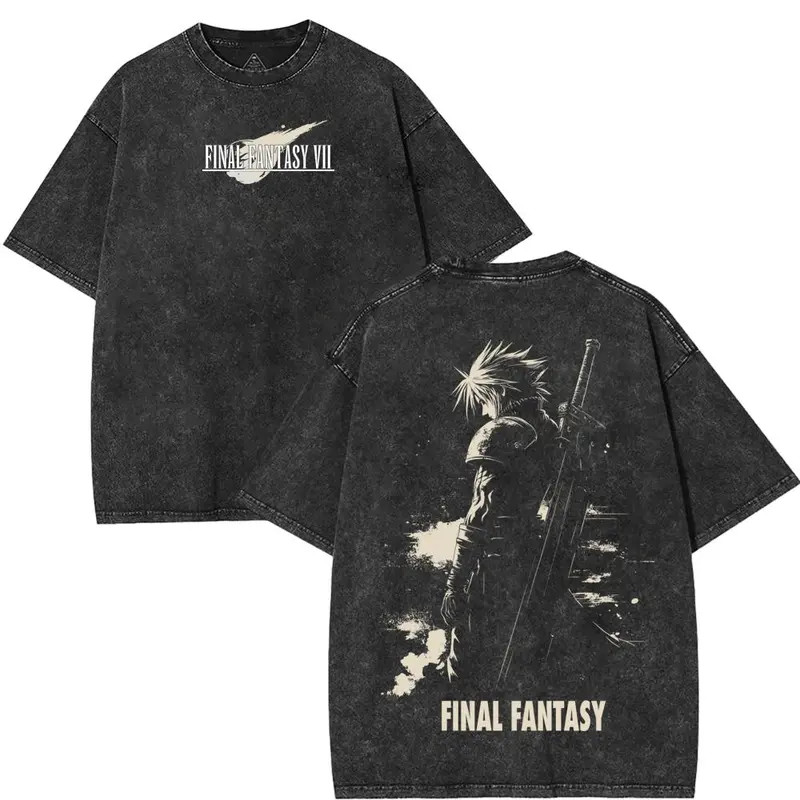 Final Fantasy VII FF7 Vintage Graphic T Shirt Retro JRPG Gaming Tee