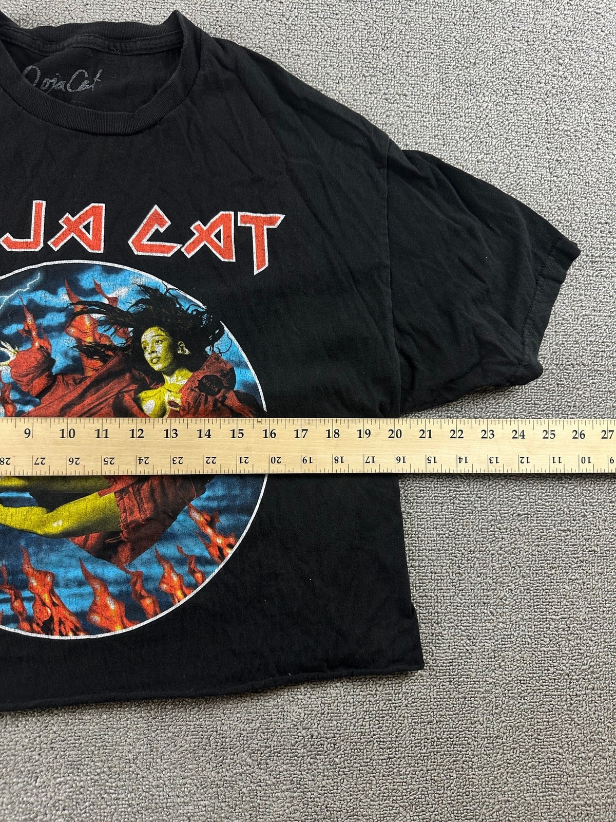 Doja Cat T-Shirt Men’s L Black Lightning Planet Her Cotton Music Concert Urban