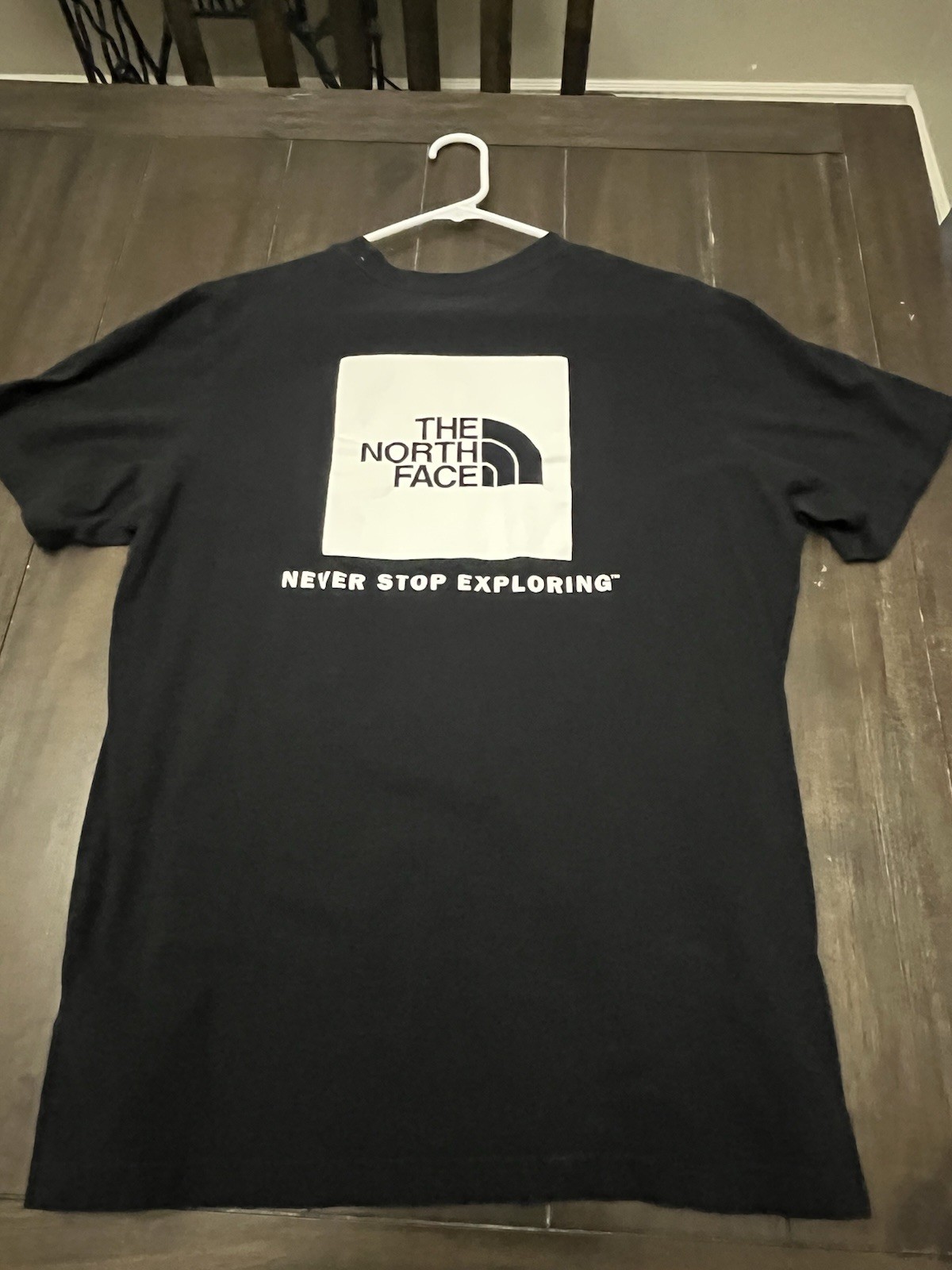 The North Face Black T-Shirt Logo Never Stop Exploring Size Large