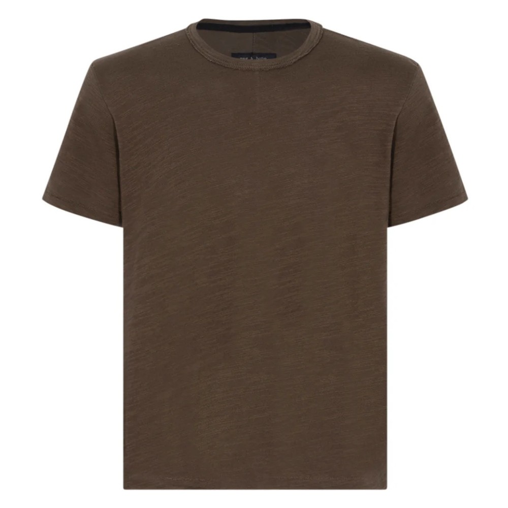 Rag & Bone Mens Classic Flame Short Sleeve Crew Neck Cotton Pull On Tee Shirt