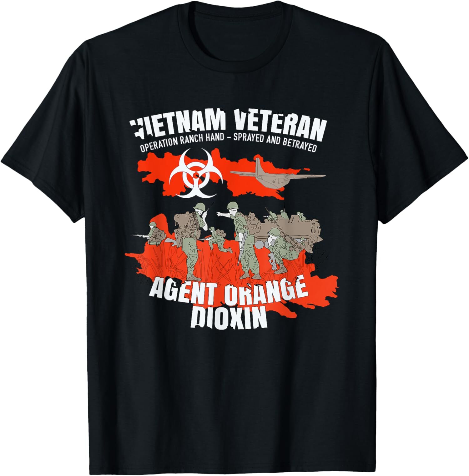 New Limited Vietnam Veteran Agent Orange Sprayed and Betrayed T-Shirt