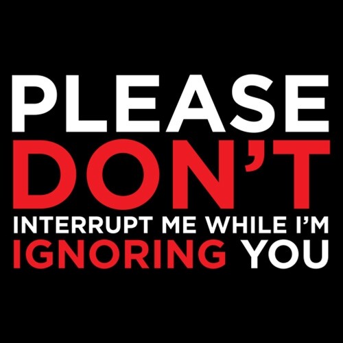 Please Don’t Interrupt Me While I’m Ignoring You Sarcastic Novelty Funny T-Shirt