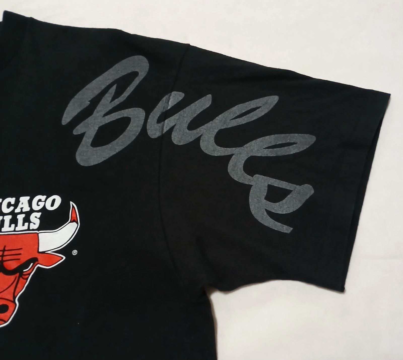 Vintage Chicago Bulls T-Shirt XL Team Rated Boxy Fit Grid Single Stitched 1991