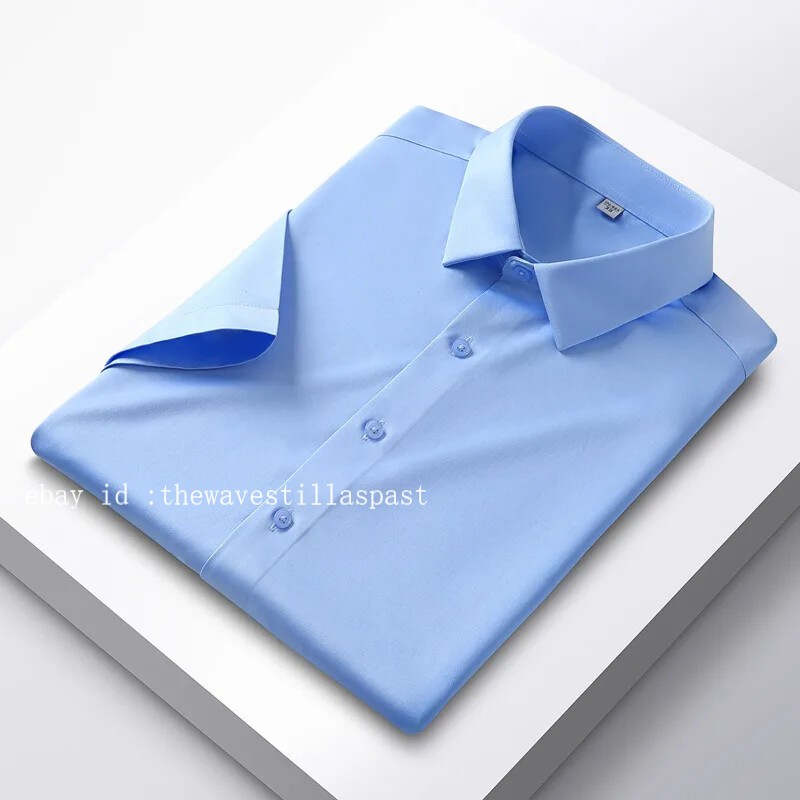 Men’s Shirt Long Sleeve Non Iron Wrinkle Resistant Business Dress Casual Shirt