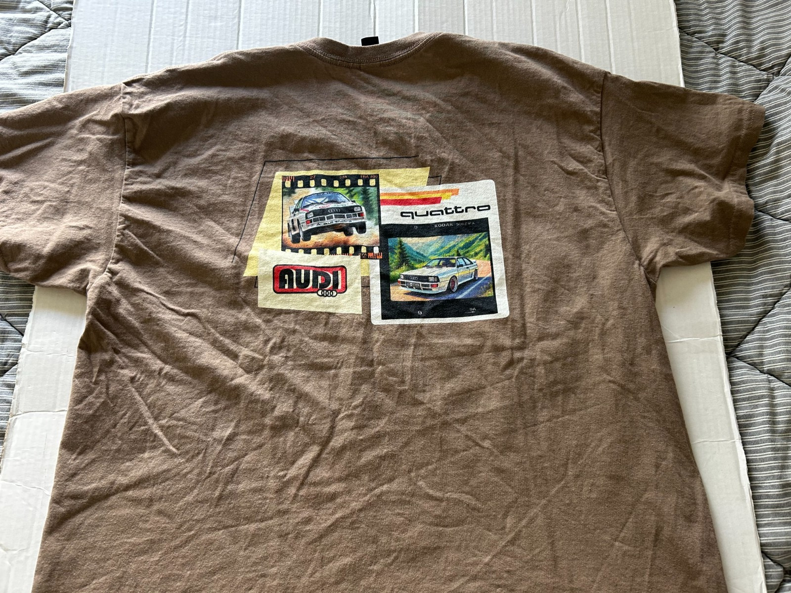 AUDI QUATTRO MZM SIZE XL BRN SHORT SLEEVE T-SHIRT. SEE DESCRIPTION