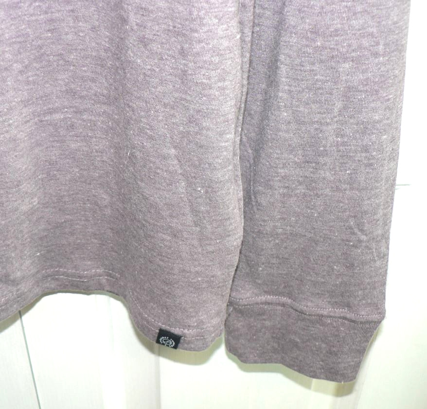 Threads 4 Thought Men’s Long Sleeve Tri blend Henley in Purple Heather Medium