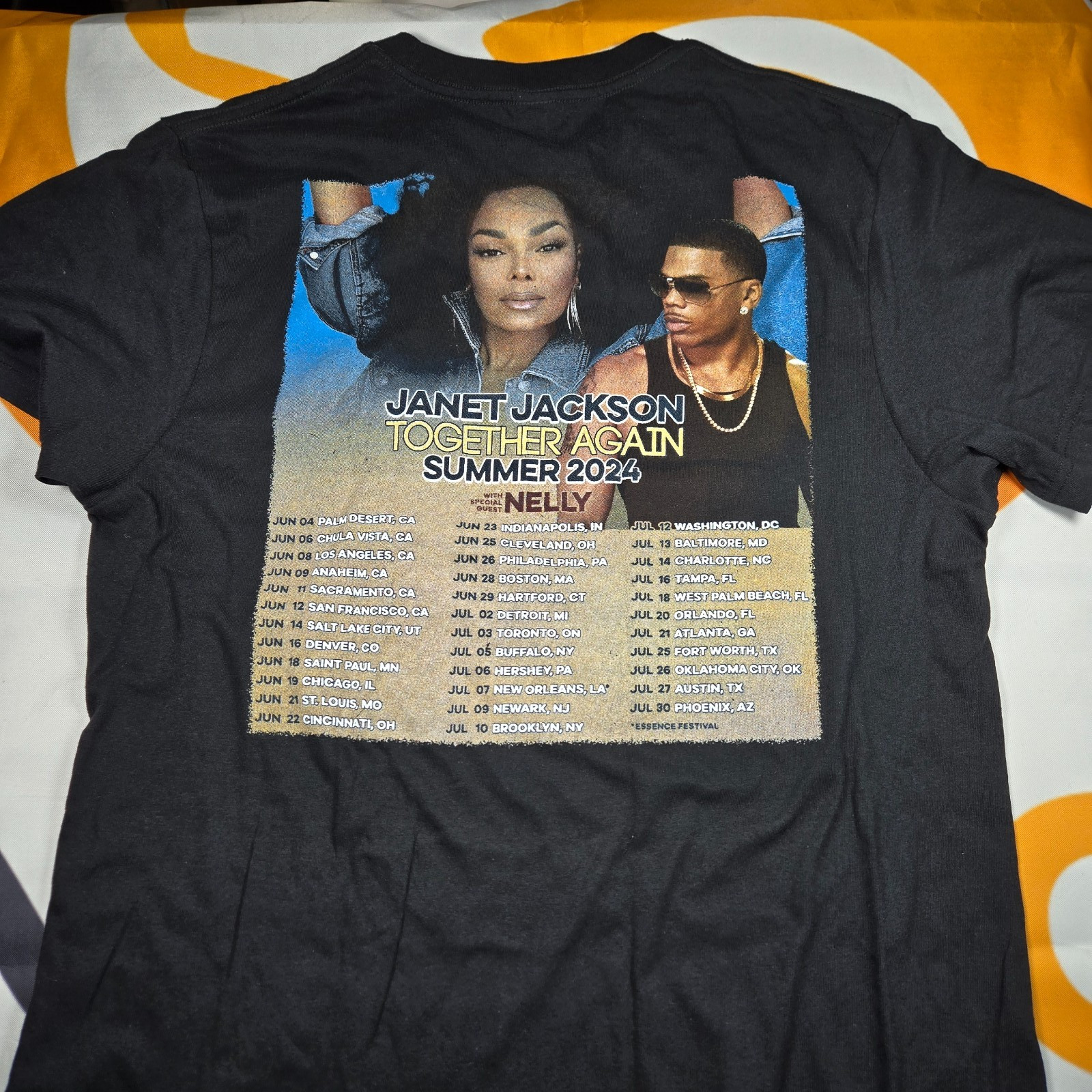 Janet Jackson Together Again Tour 2024 T-Shirt Nelly Concert NWOT Multi-Size