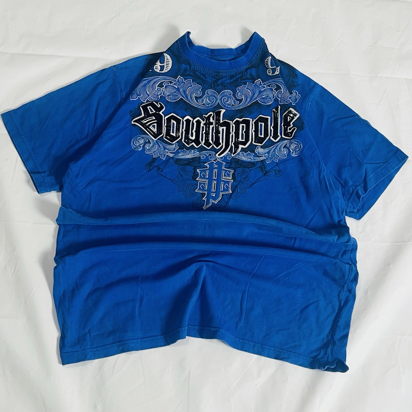Y2K Distressed Men’s Southpole Graphic T-Shirt Grunge Gothic Streetwear Size XL