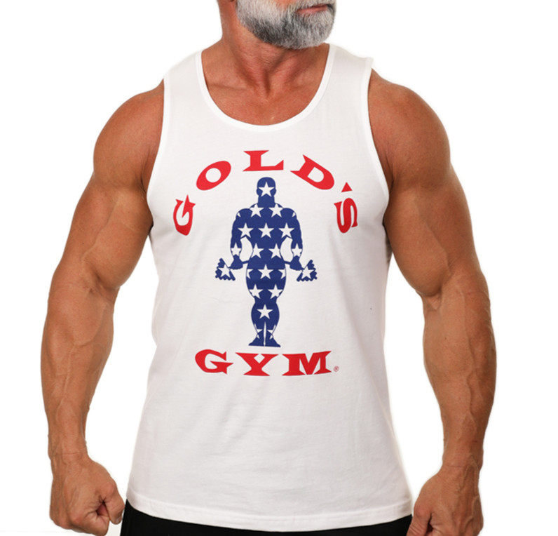 Gold’s Gym Tank Top Bodybuilding Fitness Sleeveless Shirt Muscle Workout Tee