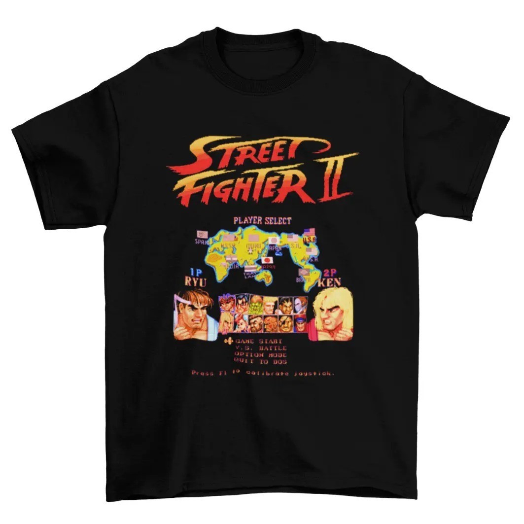 Street Fighter II character Tee Unisex Short Sleeve Shirt S-5XL