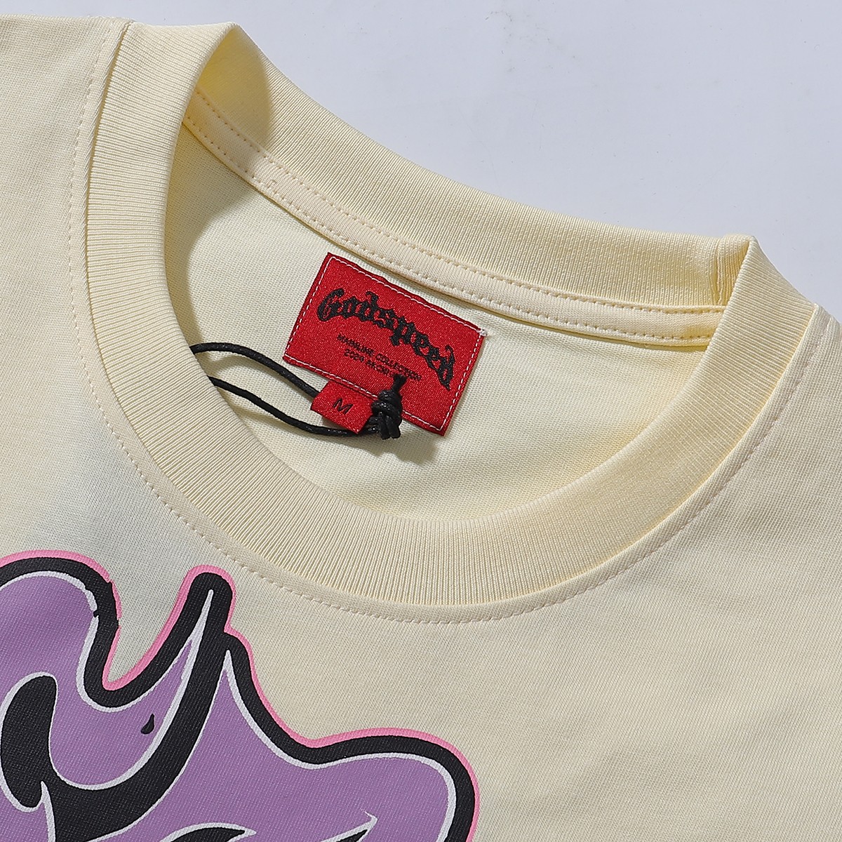 Godspeed Graffiti Style Tee Streetwear Men’s Hip Hop Oversized Graphic T-Shirt