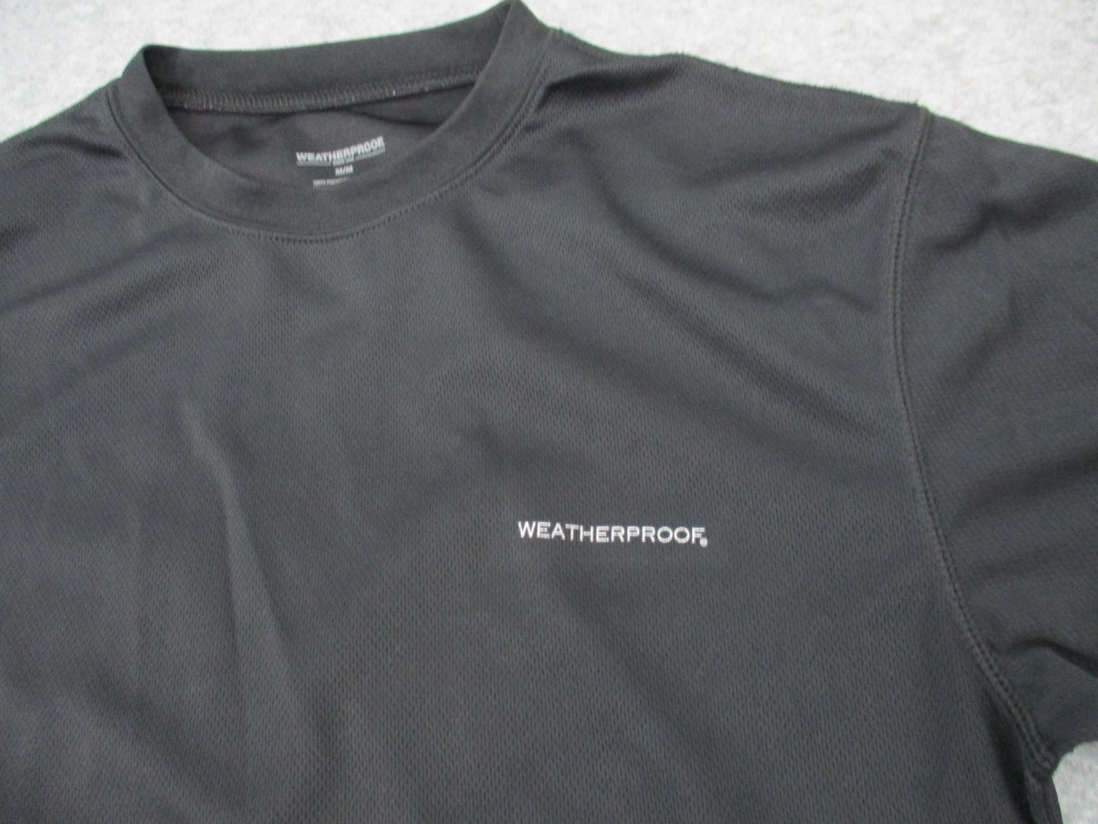 Weatherproof Mens Medium Base Layer Black Long Sleeve Top Layering Outdoors