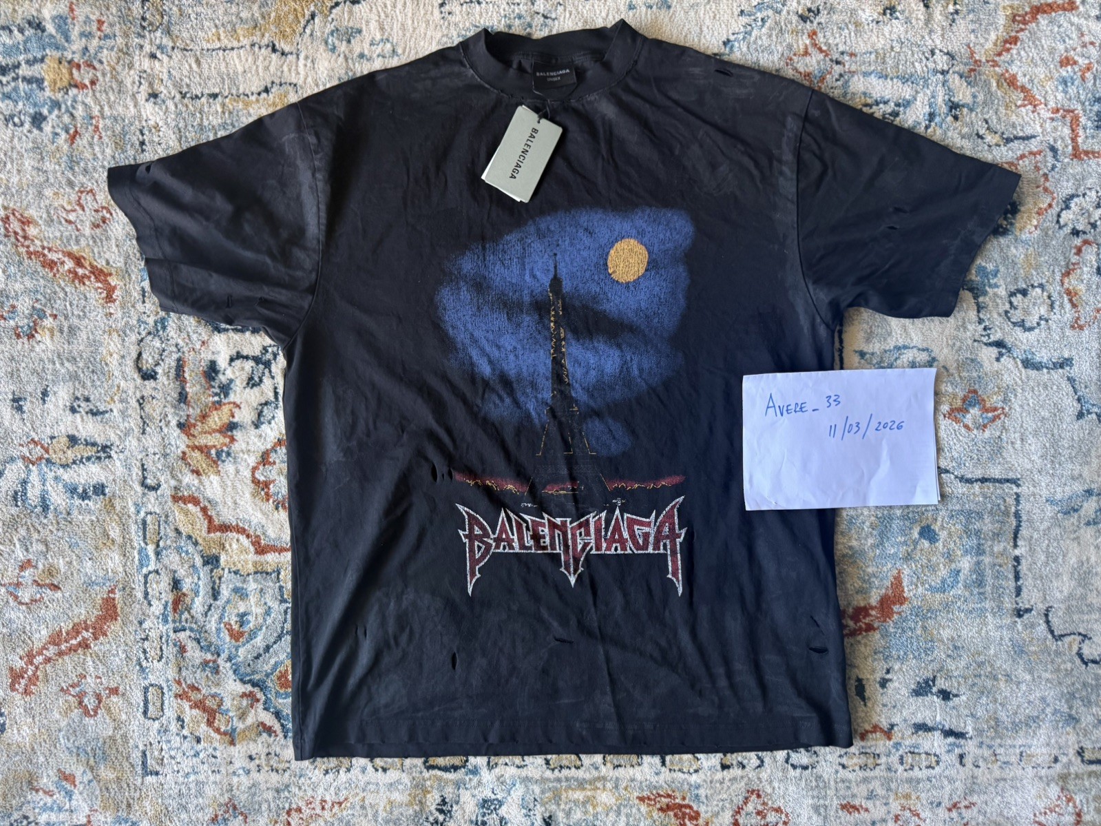 Balenciaga Distressed T Shirt