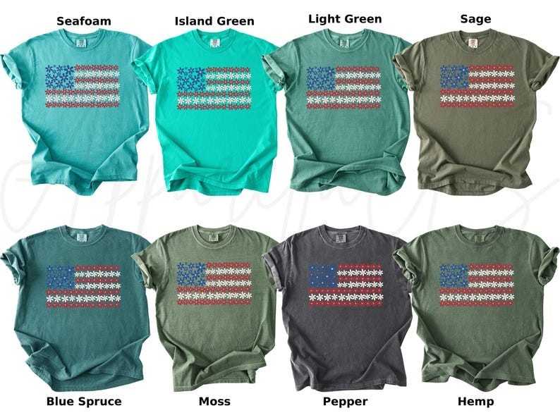 Comfort Colors Floral American Flag Shirt, 4th of July Shirt, Independence Day
