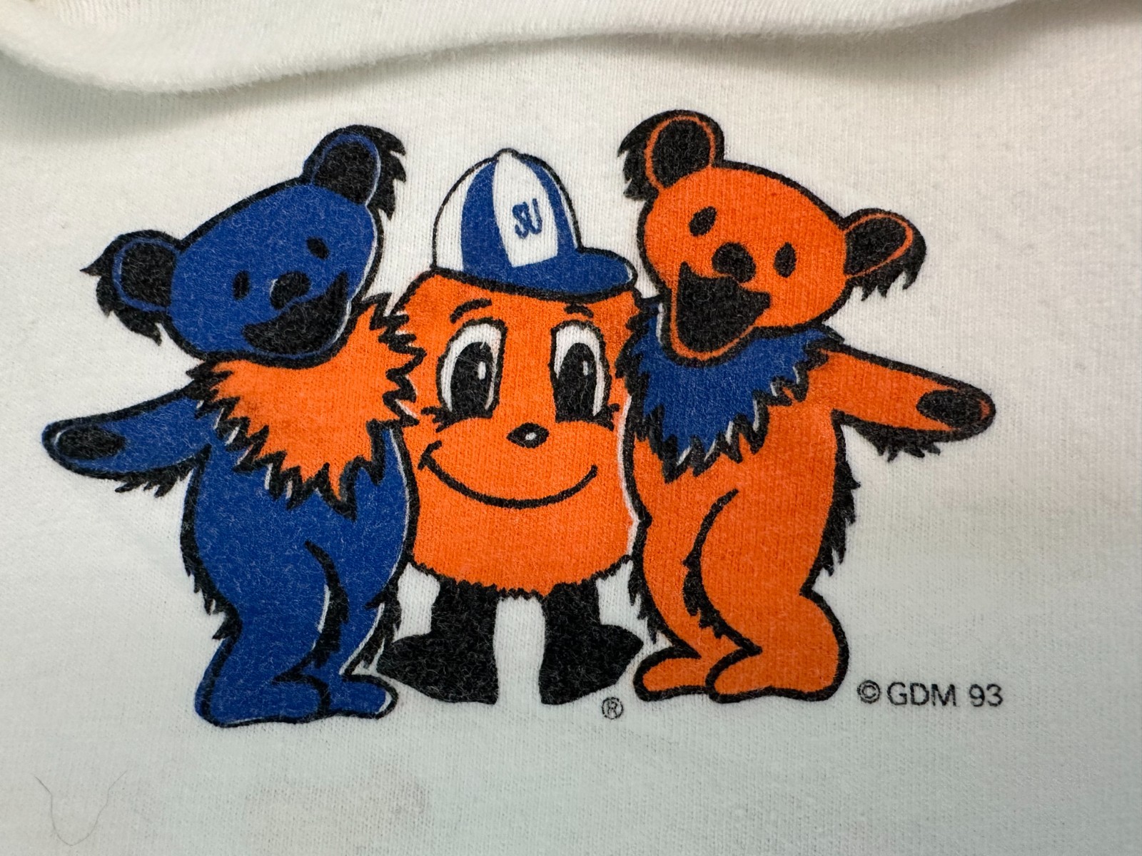 Vintage 1990s Grateful Dead Syracuse University Orangemen Dancing Bear T-Shirt L
