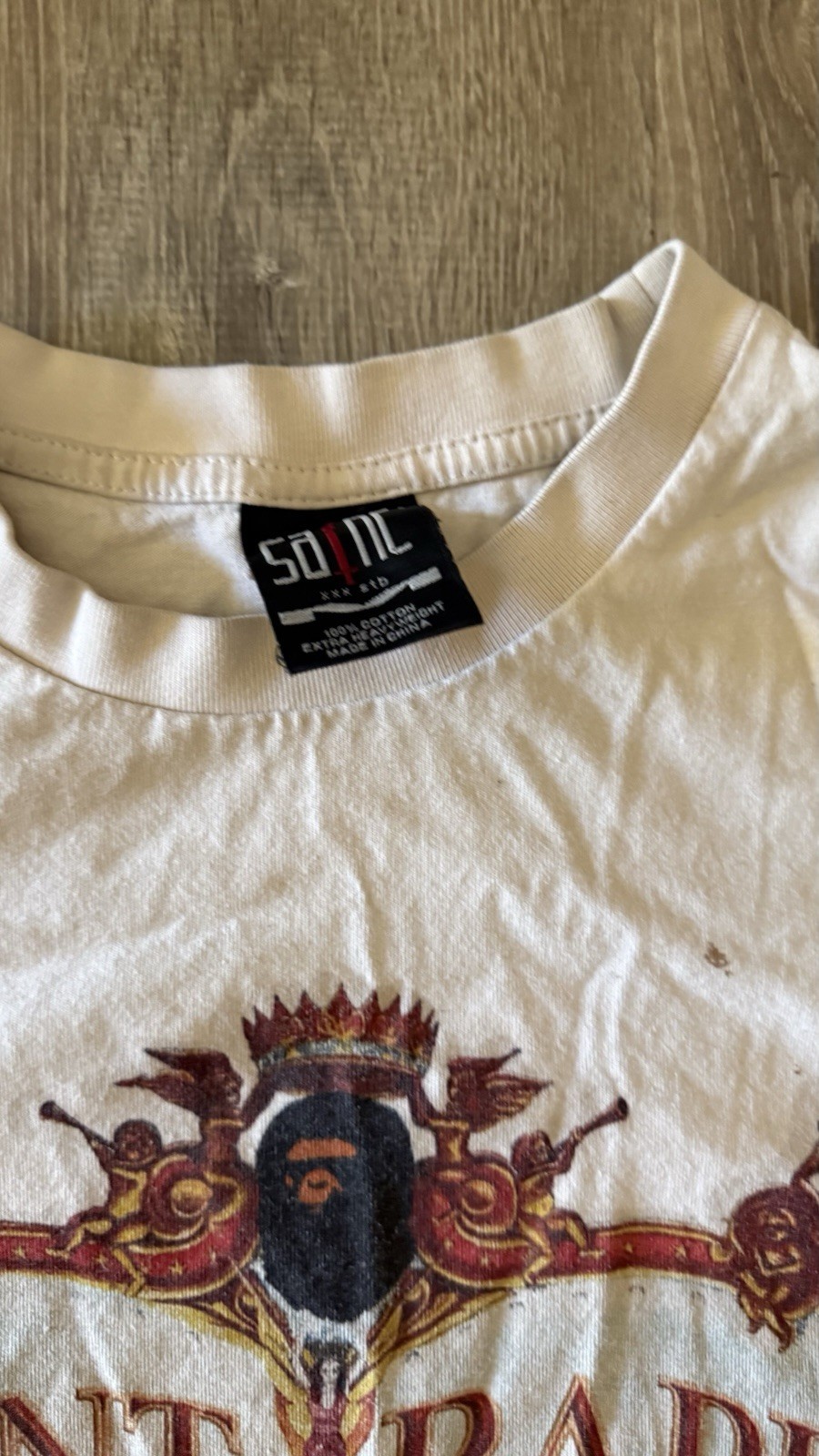Bape x Saint Michael Jackson Color Cream White Size M Used From Japan