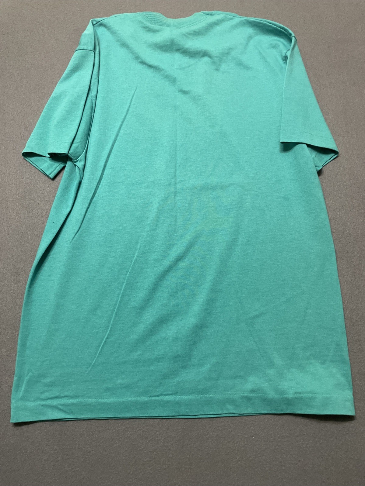 Single Stitch Screen Stars Tag ‘I’d Rather Be Quilting.’ Teal Crewneck Size LG