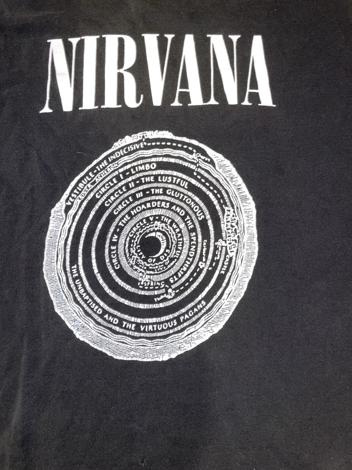Vintage Nirvana Vestibule Shirt 90s Spiral Size Large