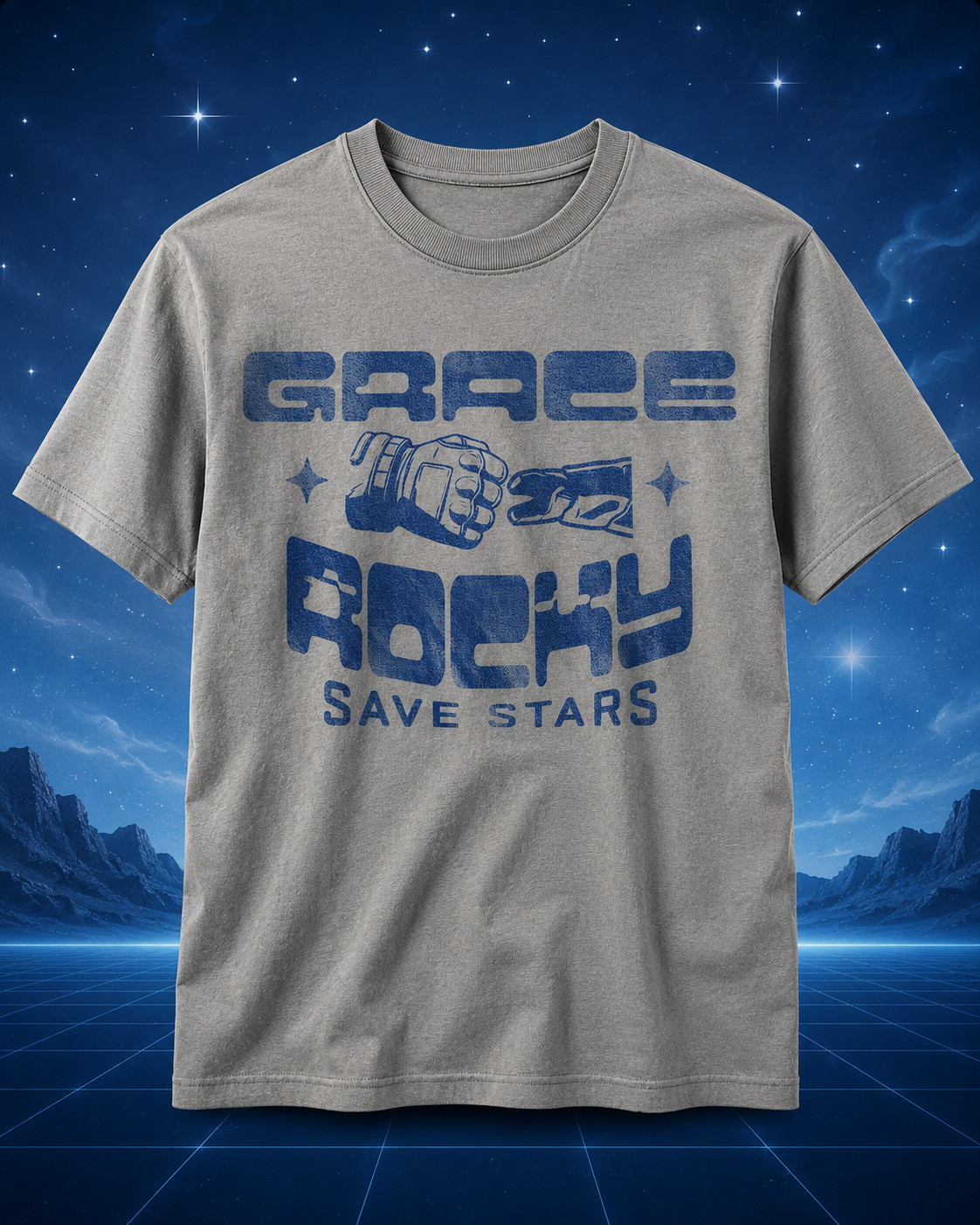 Grace Rocky Save Stars Shirt, Rocky Alien Friendship Sci-Fi Lover Gift Tee