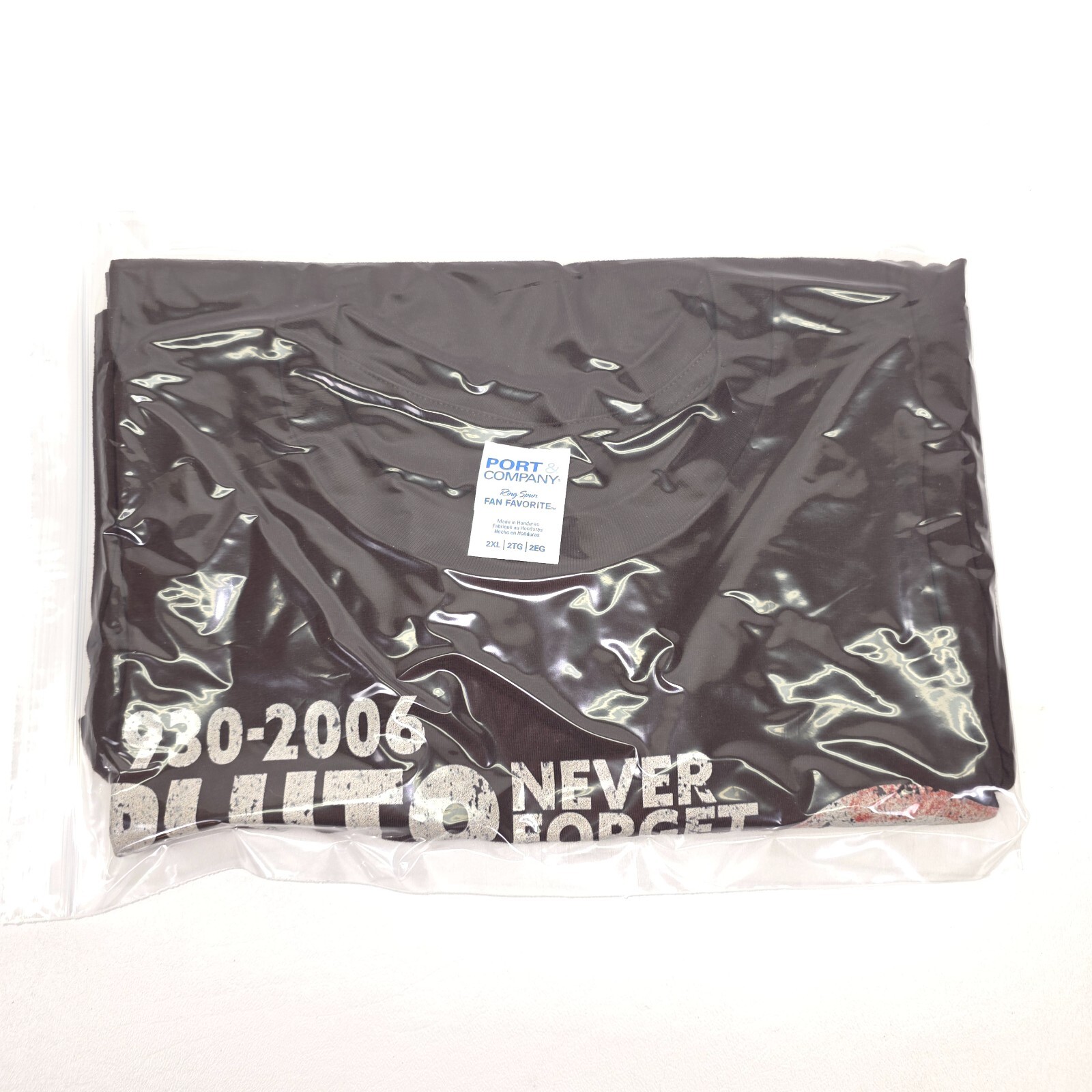 Port & Company Pluto Never Forget Shirt Men’s 2XL Brown Ring Spun Fan Favorite