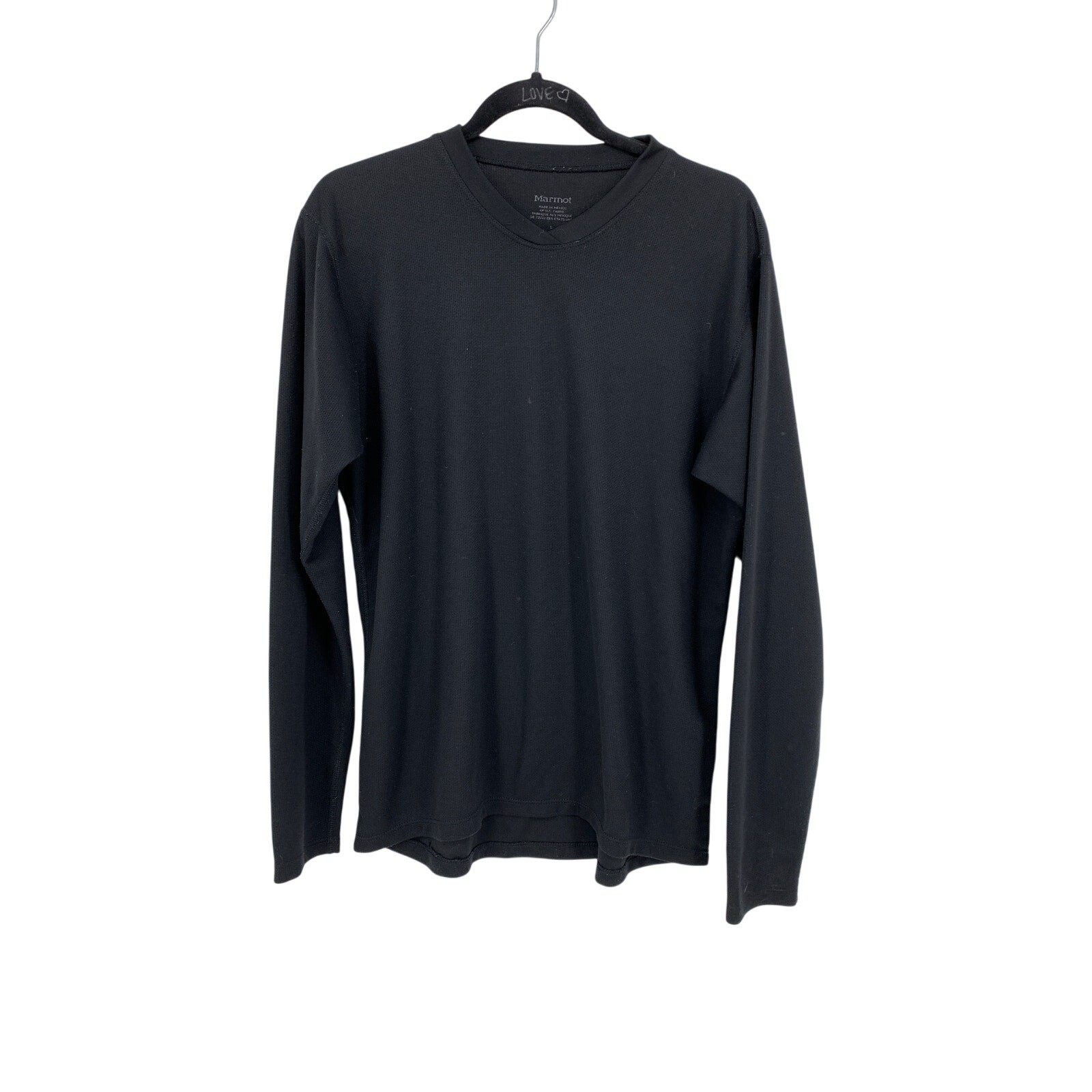 Marmot Base Layer Long Sleeve Top Mens Size Large Black