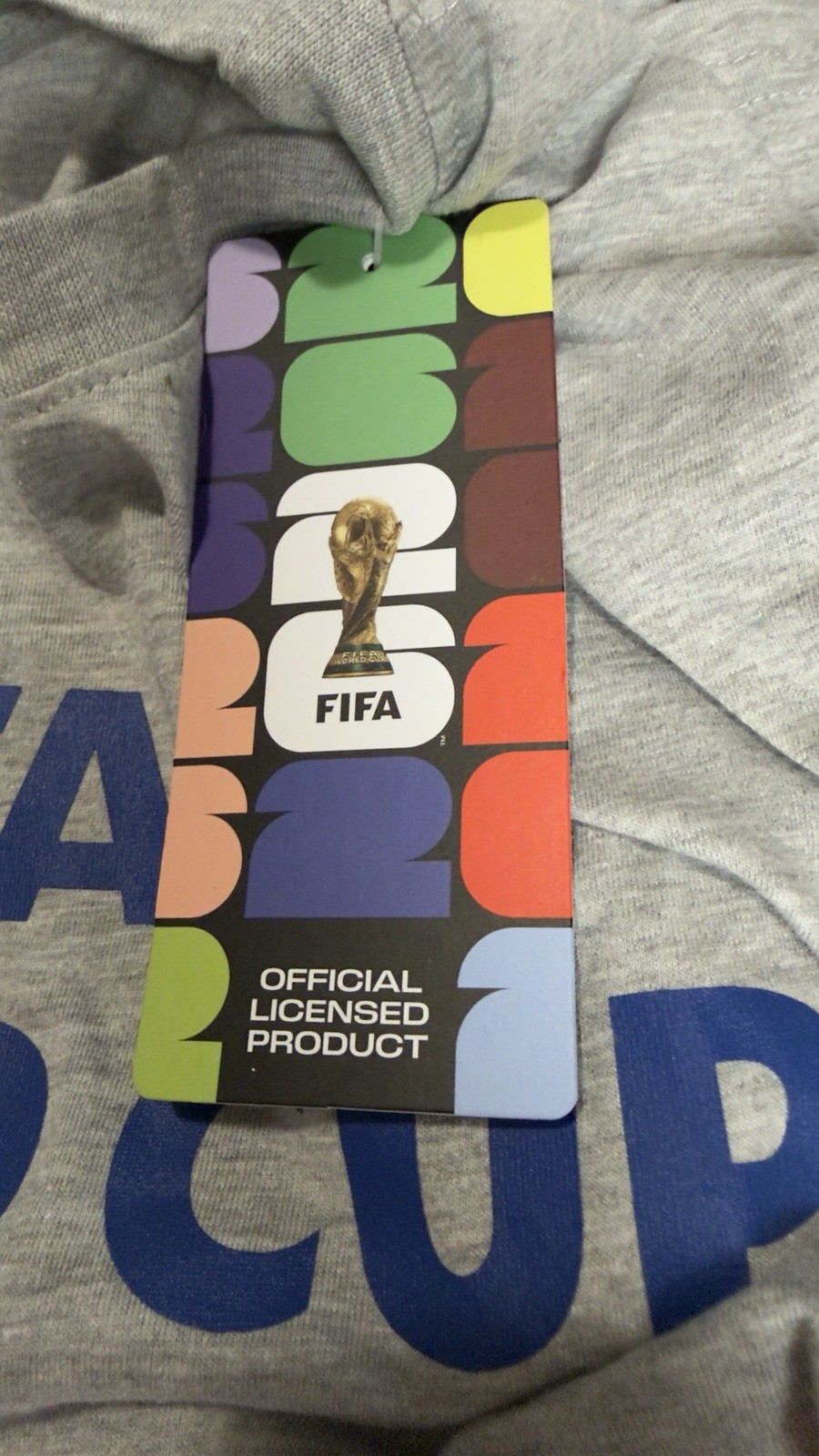 FIFA World Cup 2026 Official Licensed Large Gray Adult Unisex T-Shirt