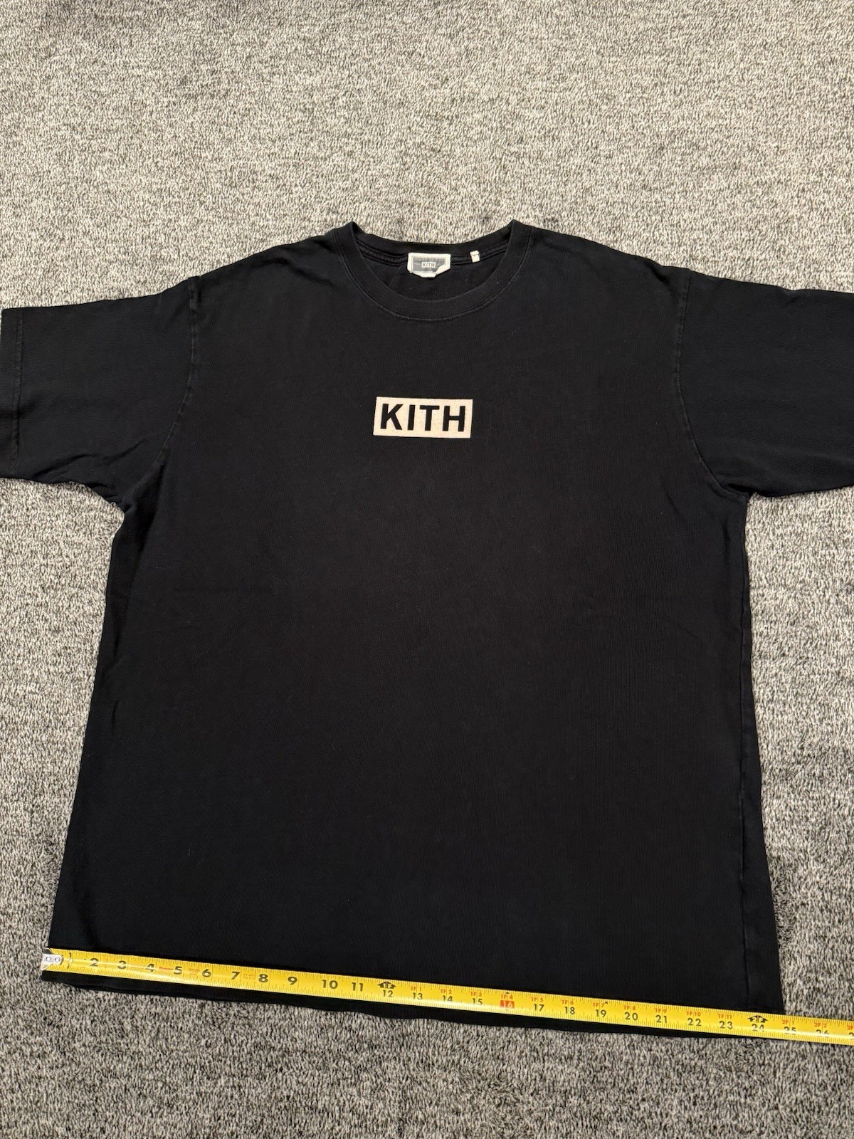 Kith Classic Box Logo T Shirt 100% Cotton Heavyweight Black Mens Size XL