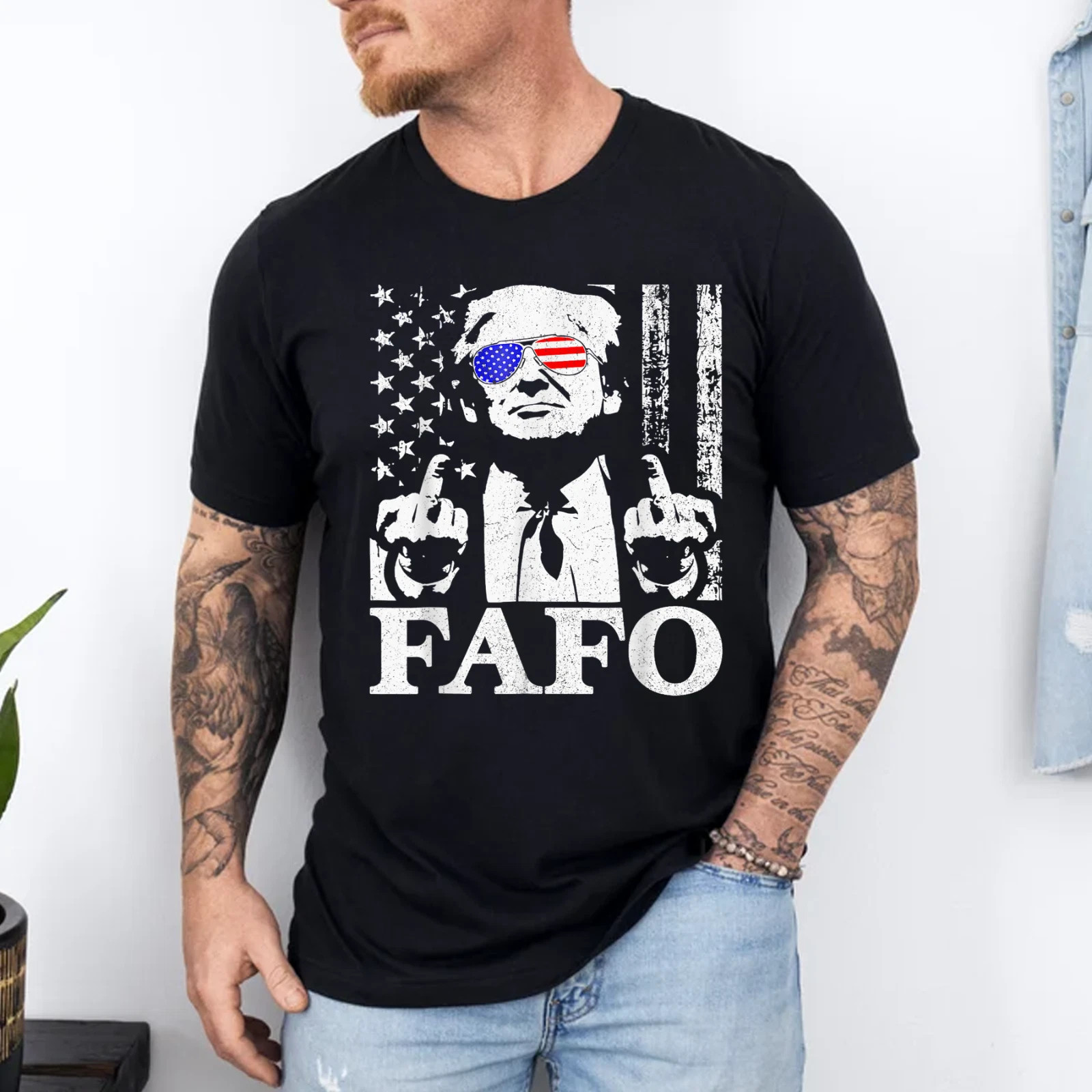 Funny Fafo Trump Fafo American USA T-Shirt 2